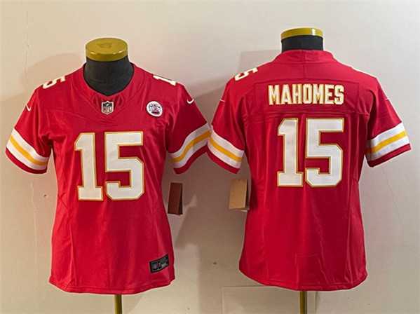 Womens Kansas City Chiefs #15 Patrick Mahomes Red 2023 F.U.S.E. Vapor Untouchable Limited Football Stitched Jersey(Run Small)->women nfl jersey->Women Jersey